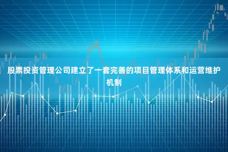 股票投资管理公司建立了一套完善的项目管理体系和运营维护机制