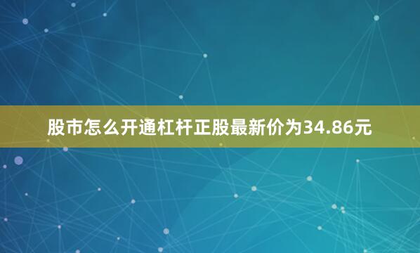 股市怎么开通杠杆正股最新价为34.86元